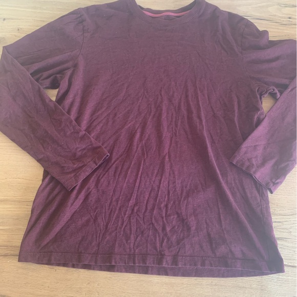 Banana Republic Other - Banana Republic Fitted Crew Long Sleeve Tee Shirt men’s Burgundy Medium Preloved